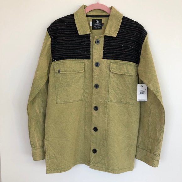 NWT Volcom Shacket with Contrasting Sequin Yoke - Picture 2 of 8